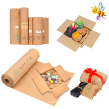 Alps 38*100Cm Eco Chocolate Manufacturer Manual Wrapper Buffered Honeycomb Paper Eco Friendly Kraft Tissue Honeycomb Paper